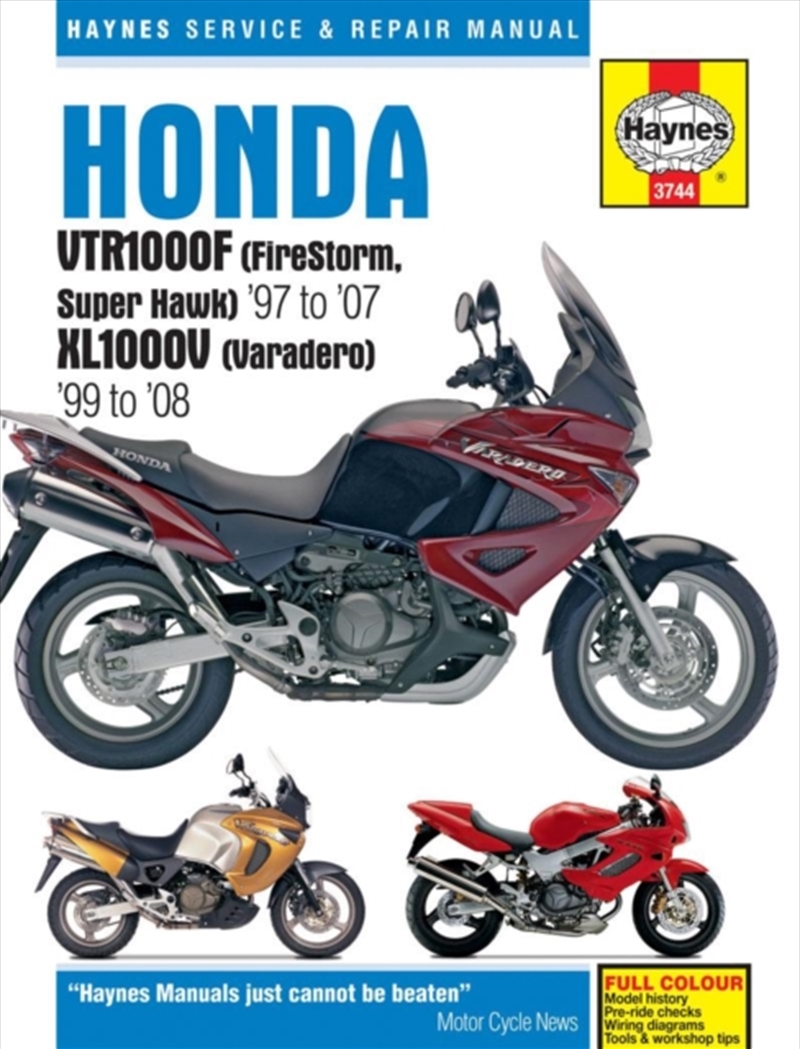 Honda Vtr1000F (Firestorm, Super Hawk) (97 - 07) & Xl1000V (Varadero) (99 - 08) Haynes Repair Manual/Product Detail/Transportation
