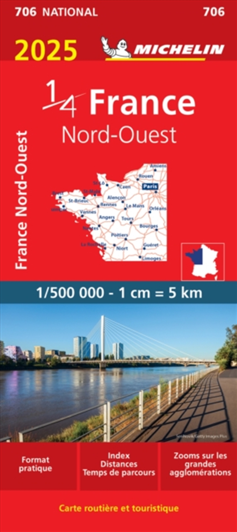 Northwestern France 2025 - Michelin National Map 706 : Map/Product Detail/Geography