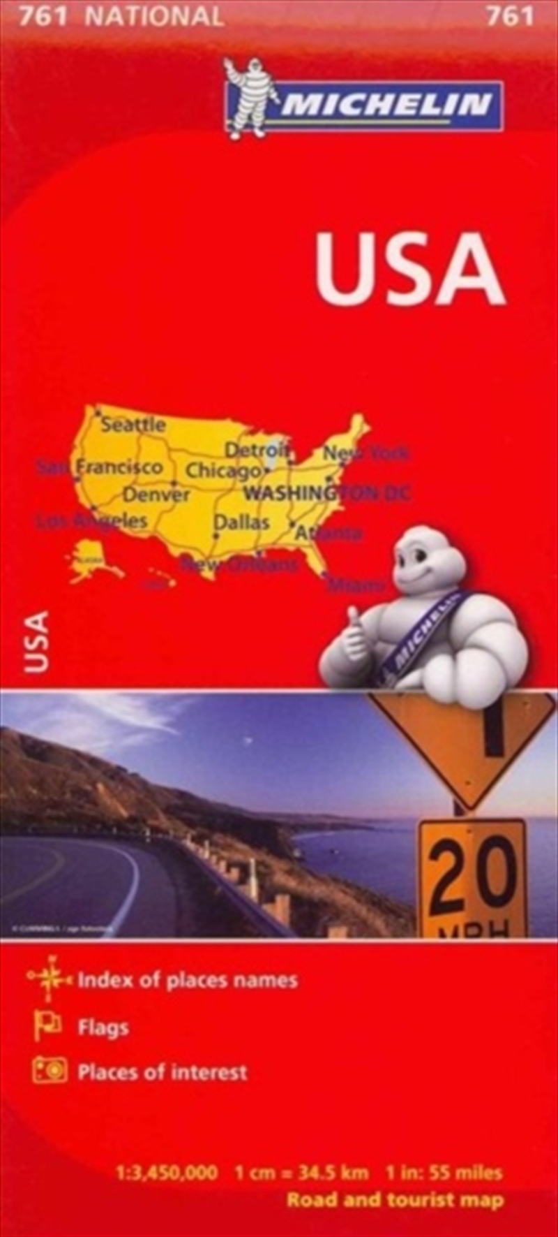 Usa - Michelin National Map 761/Product Detail/Geography