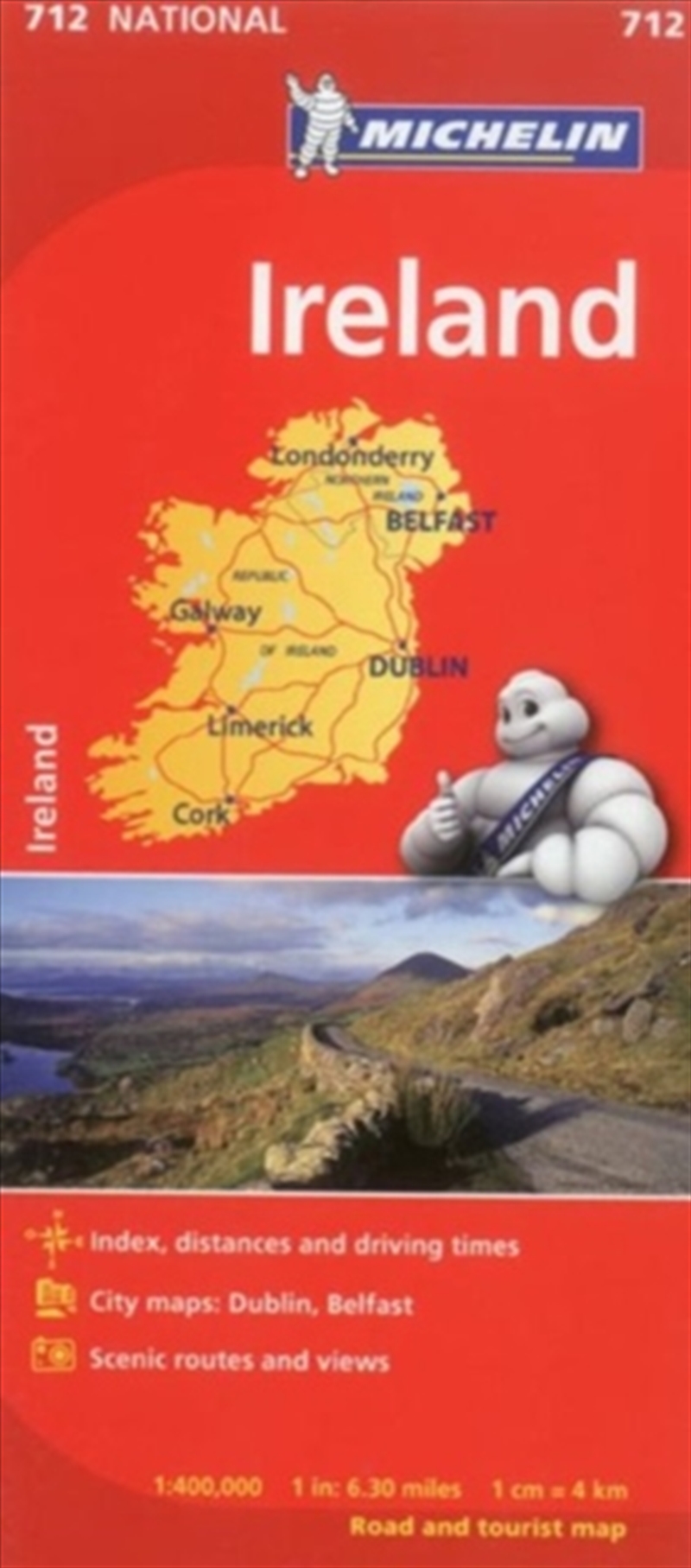 Ireland - Michelin National Map 712/Product Detail/Geography