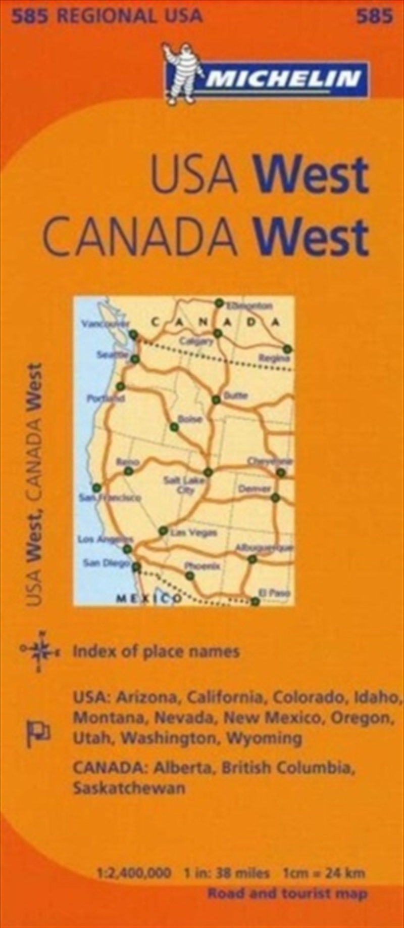 Western Usa, Western Canada - Michelin Regional Map 585/Product Detail/Geography