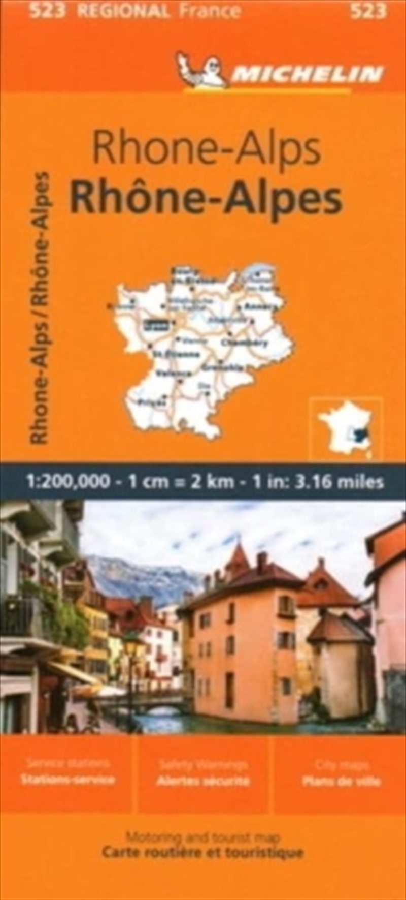 Rhone-Alps - Michelin Regional Map 523/Product Detail/Geography