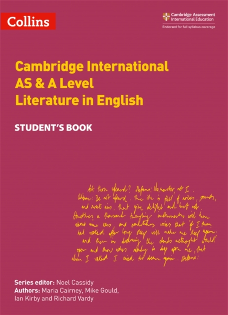 Cambridge International As & A Level Literature In English Student's Book/Product Detail/Education & Textbooks