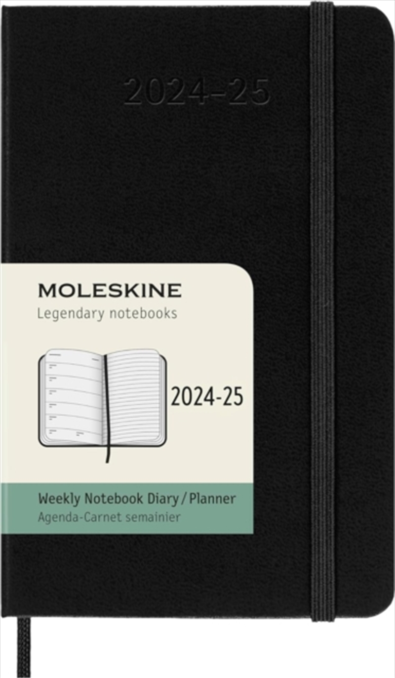 Moleskine 2025 18-Month Weekly Pocket Hardcover Notebook: Black/Product Detail/Calendars & Diaries