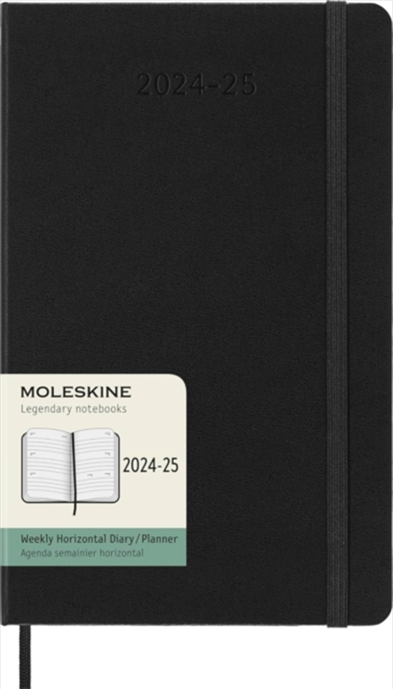 Moleskine 2025 18-Month Weekly Horizontal Large Hardcover Notebook: Black/Product Detail/Calendars & Diaries