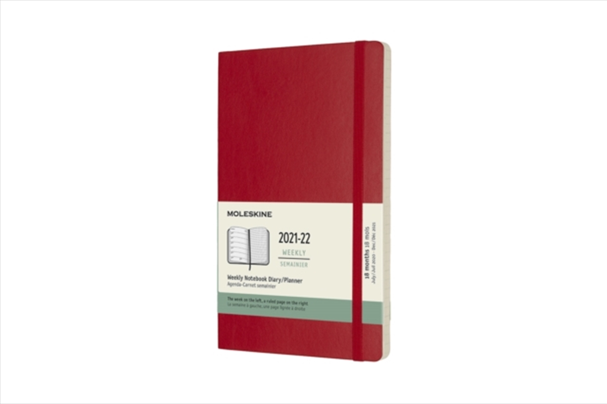 Moleskine 2022 18-Month Weekly Large Softcover Notebook : Scarlet Red/Product Detail/Calendars & Diaries