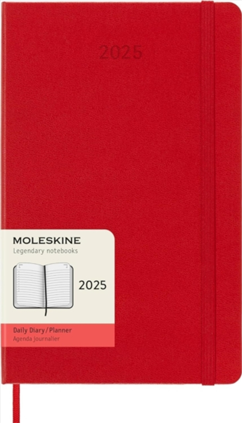 Moleskine 2025 12-Month Daily Large Hardcover Notebook: Scarlet Red/Product Detail/Calendars & Diaries