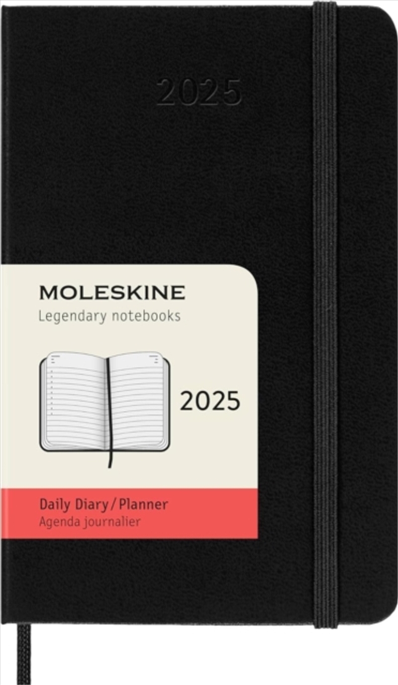 Moleskine 2025 12-Month Daily Pocket Hardcover Notebook: Black/Product Detail/Calendars & Diaries