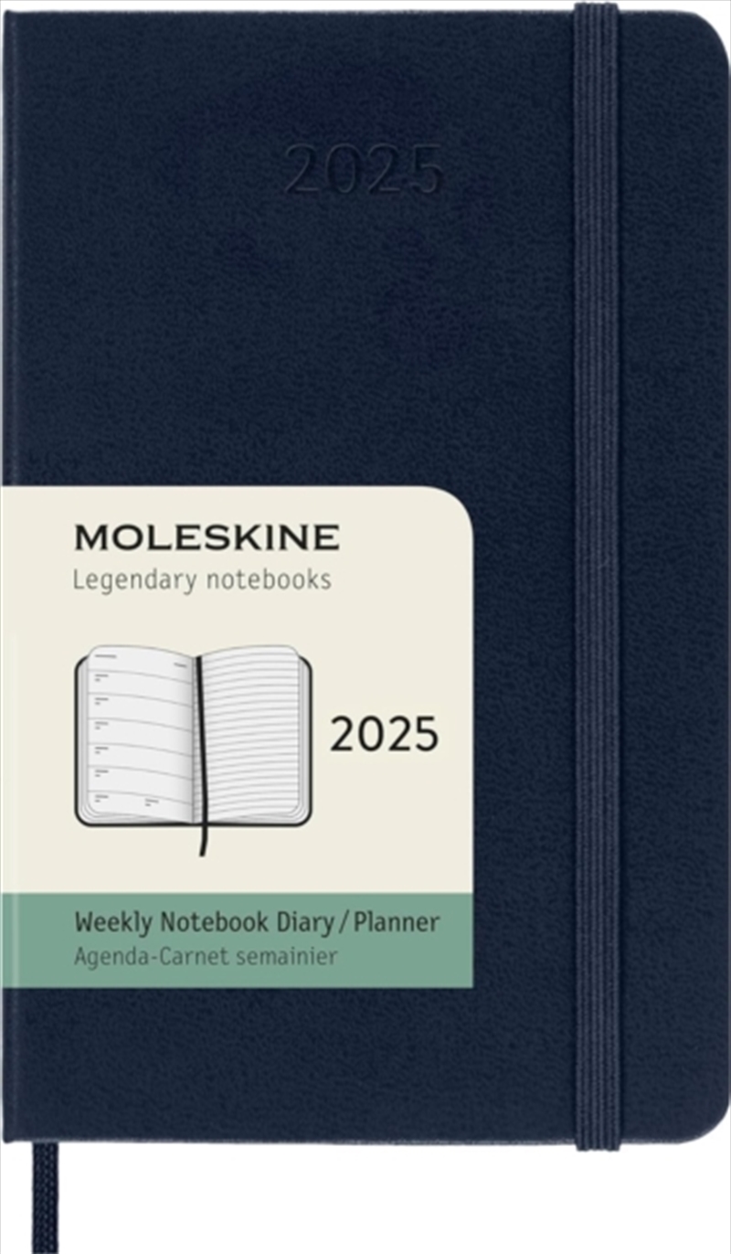 Moleskine 2025 12-Month Weekly Large Hardcover Notebook: Sapphire Blue/Product Detail/Calendars & Diaries