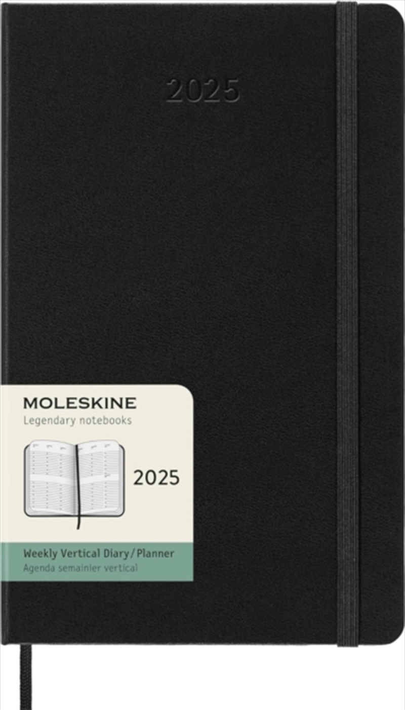 Moleskine 2025 12-Month Weekly Vertical Large Hardcover Notebook: Black/Product Detail/Calendars & Diaries