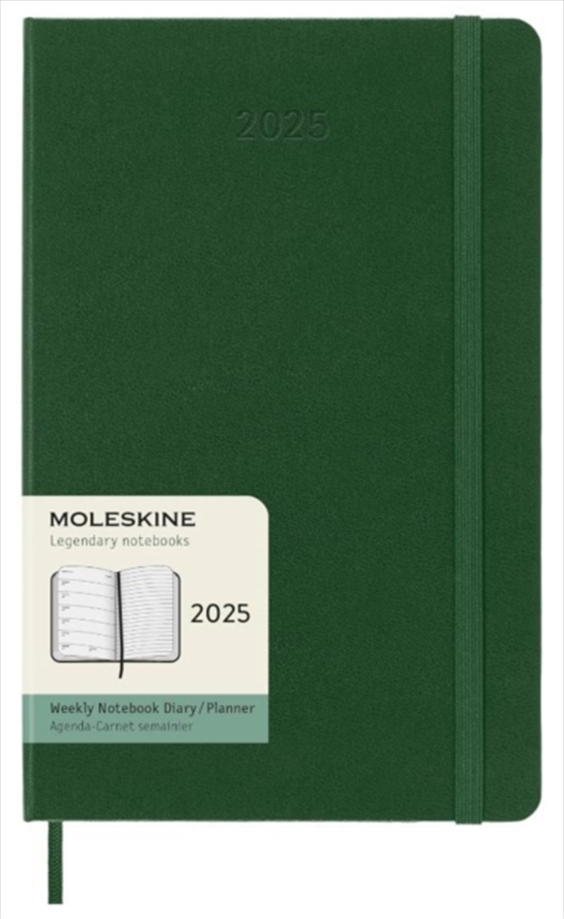 Moleskine 2025 12-Month Weekly Large Hardcover Notebook: Myrtle Green/Product Detail/Calendars & Diaries