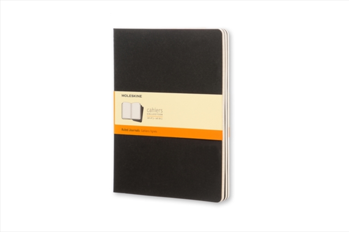 Moleskine Ruled Cahier Xl - Black Cover (3 Set)/Product Detail/Notebooks & Journals