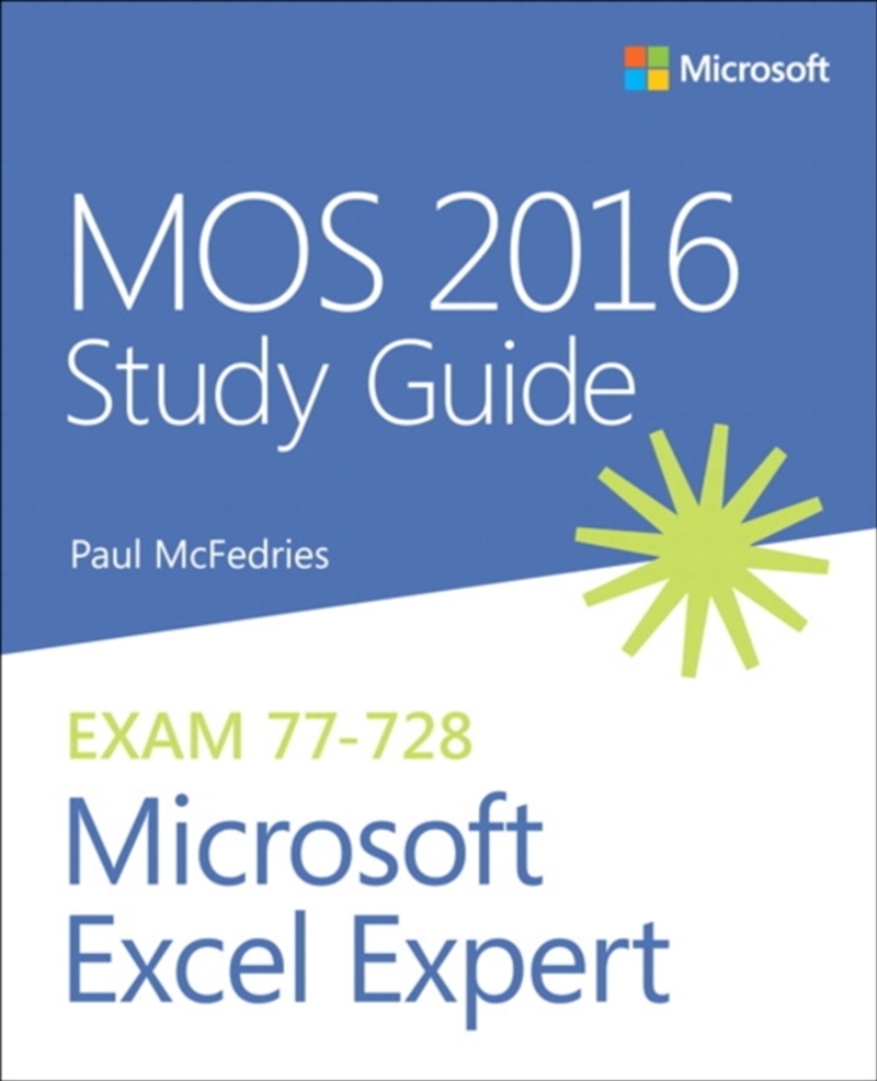 Mos 2016 Study Guide For Microsoft Excel Expert/Product Detail/Reading