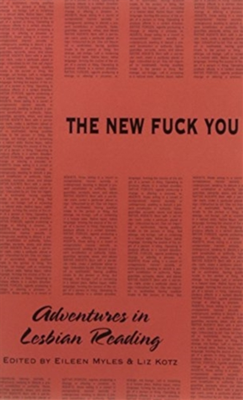 The New Fuck You : Adventures In Lesbian Reading/Product Detail/Society & Culture