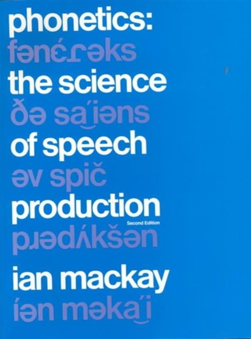 Phonetics : The Science Of Speech Production/Product Detail/English