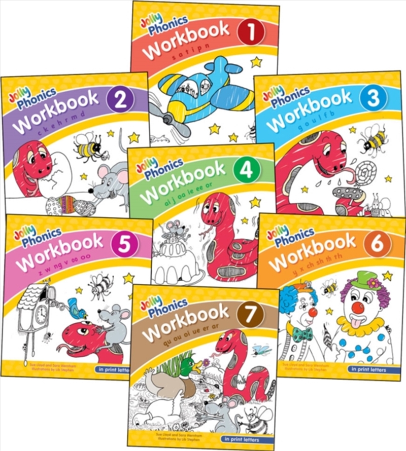 Jolly Phonics Workbooks 1-7 : In Print Letters (American English Edition)/Product Detail/English