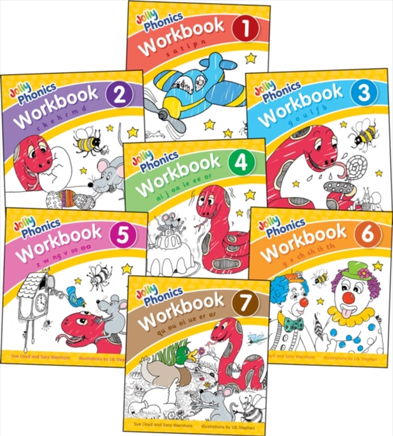 Jolly Phonics Workbooks 1-7 : In Precursive Letters (British English Edition)/Product Detail/English