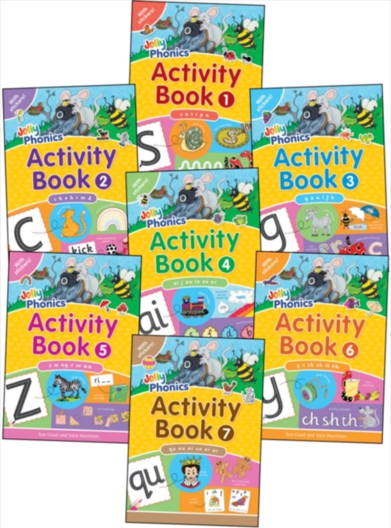 Jolly Phonics Activity Books 1-7 : In Precursive Letters (British English Edition)/Product Detail/English