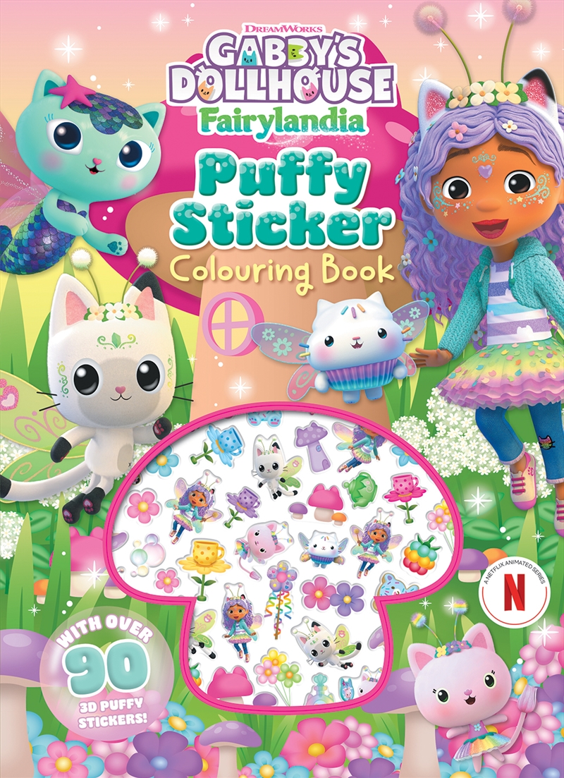 Gabby's Dollhouse Fairylandia: Puffy Sticker Colouring Book/Product Detail/Kids Activity Books