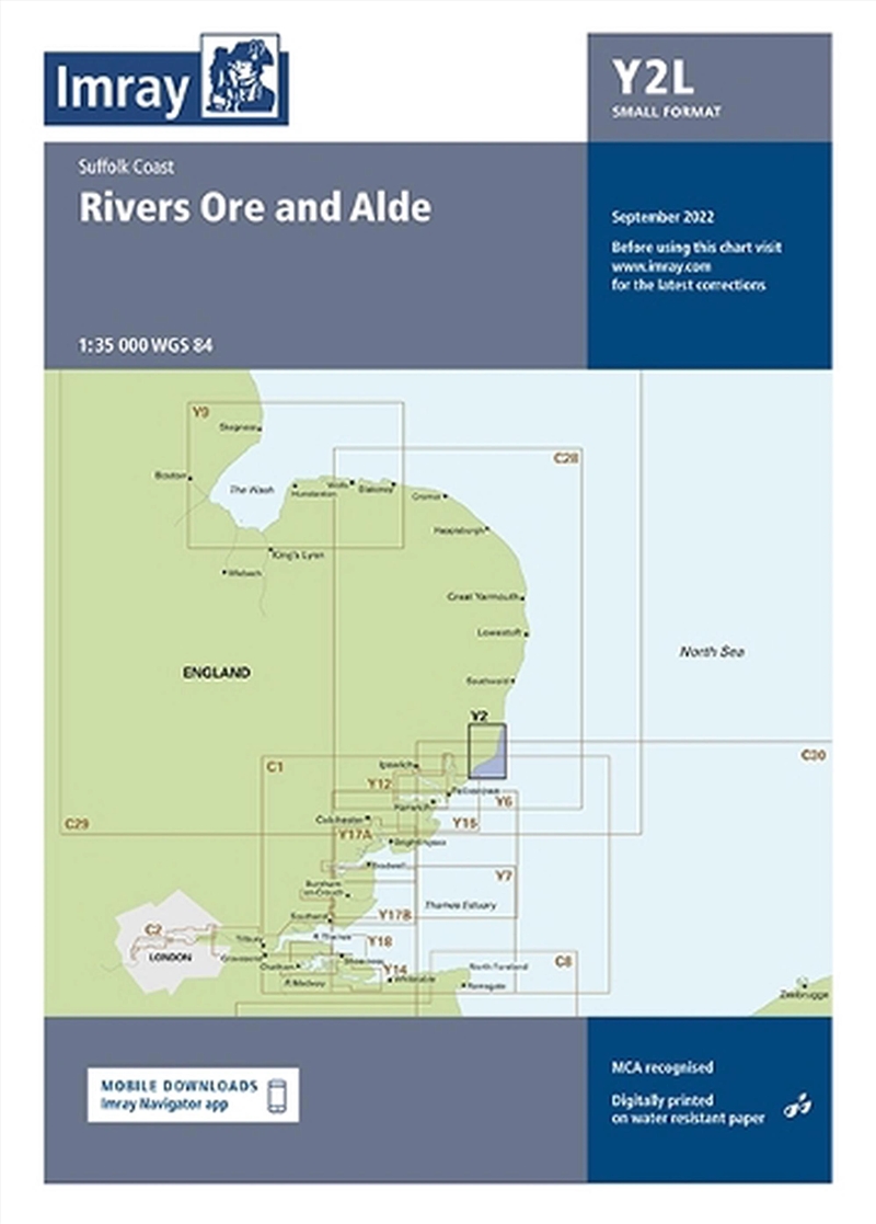 Laminated Imray Chart Y2 : Rivers Ore And Alde/Product Detail/Geography