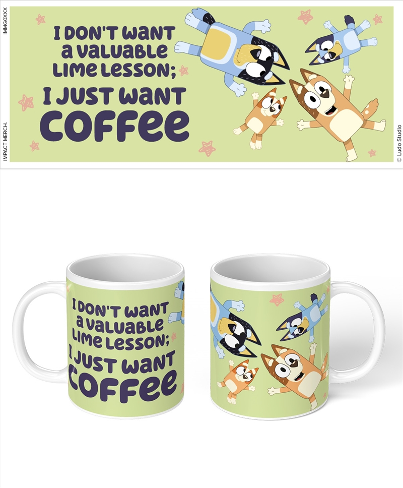 Bluey - I Just Want Coffee - White Mug/Product Detail/Mugs