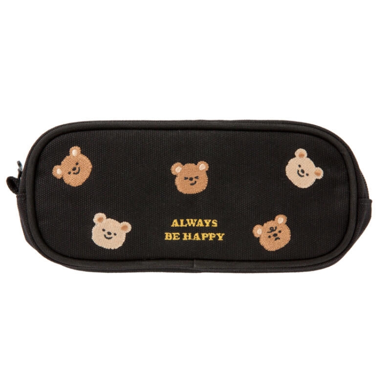 ARTBOX - Bear Embroidered Multi Pouch Black/Product Detail/KPOP Merch
