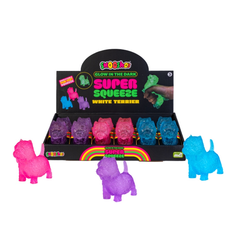 Smooshos Super Squeeze Glow In The Dark White Terrier (Sent At Random)/Product Detail/Toys