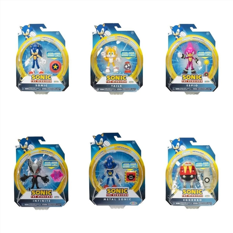 Sonic 4In Articulated Fig W/ Accy 4Pc Wave 21/Product Detail/Figurines