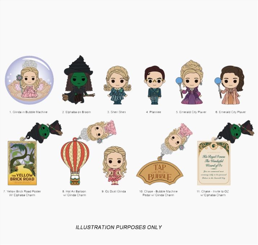 Wicked (2024) - 3D Foam Bag Clip Series 3 (SENT AT RANDOM)/Product Detail/Keyrings