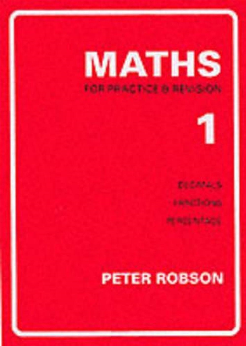 Maths for Practice and Revision : Bk. 1/Product Detail/Maths