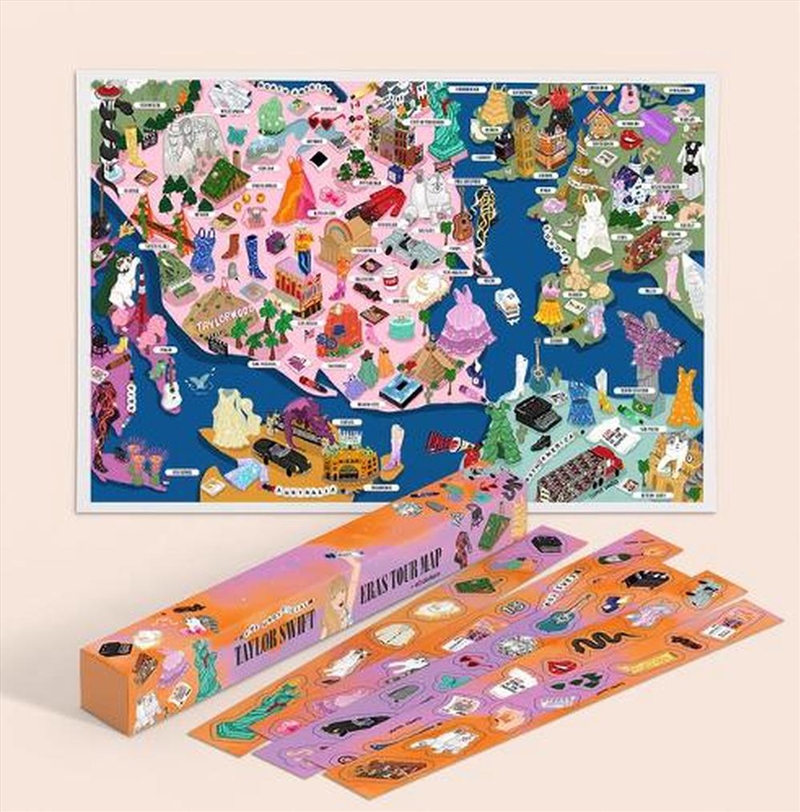 The Unofficial Taylor Swift Eras Tour Map/Product Detail/Arts & Entertainment