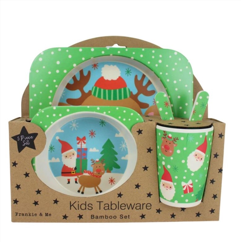 Christmas Bamboo Fibre Kids Set 5Pk/Product Detail/Diningware