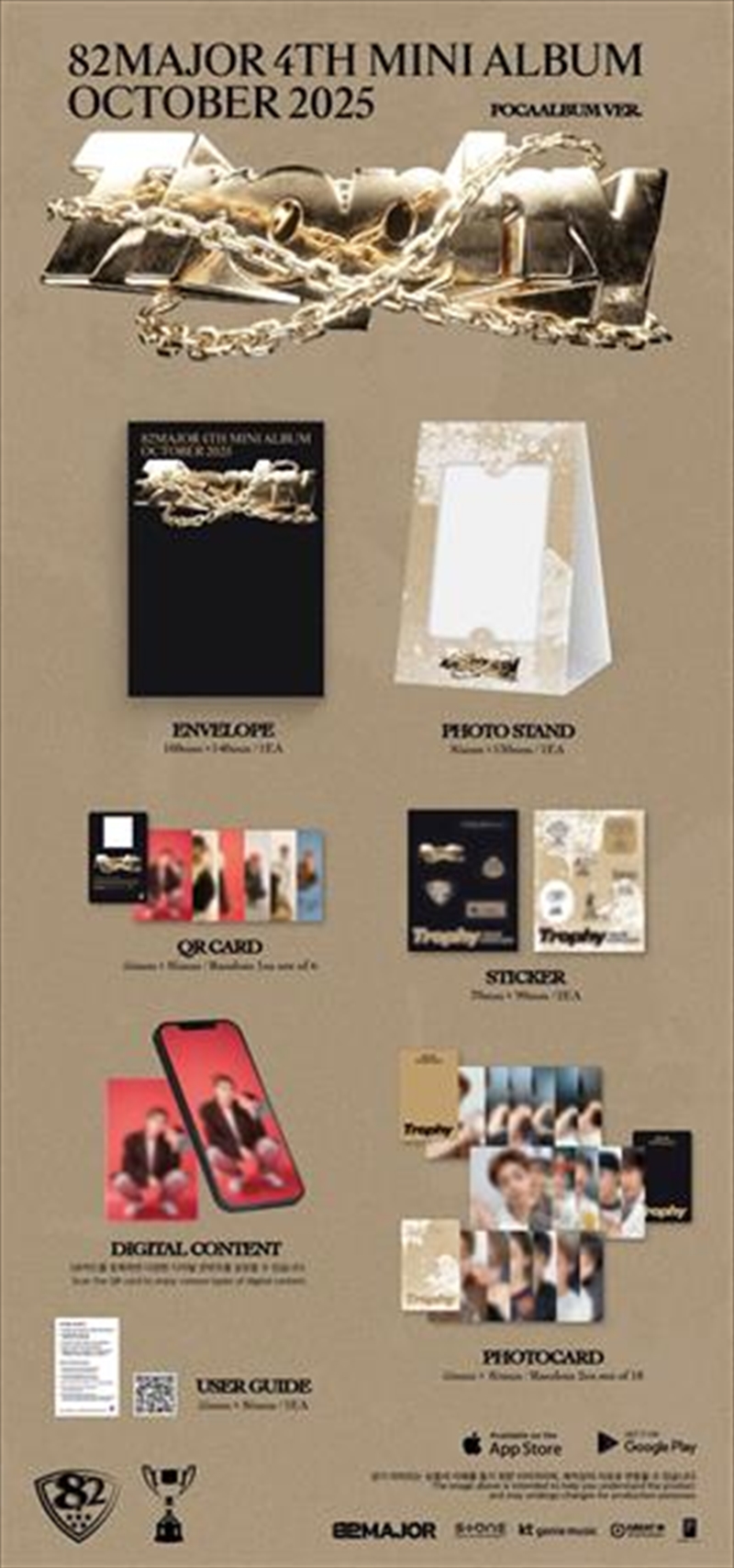 82Major - 4th Mini Album [Trophy] (Pocaalbum Ver.)/Product Detail/World