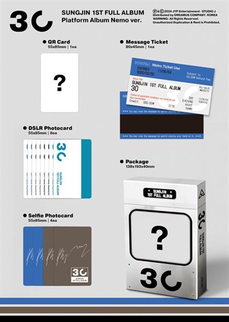 Sungjin (Day6) - 1st Full Album [30] (Platform Album Nemo Ver.)/Product Detail/World