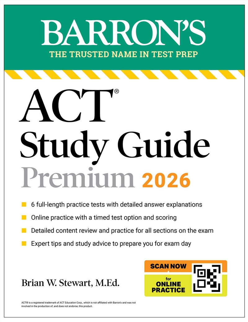 Act Study Guide Premium, 2026: 6 Practice Tests + Comprehensive Review + Online Practice For The New/Product Detail/Education & Textbooks