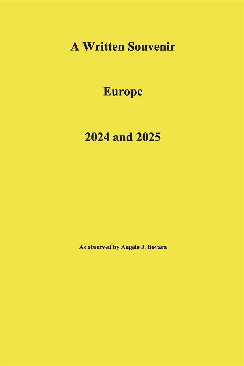 A Written Souvenir Europe 2024 And 2025/Product Detail/Travel Writing