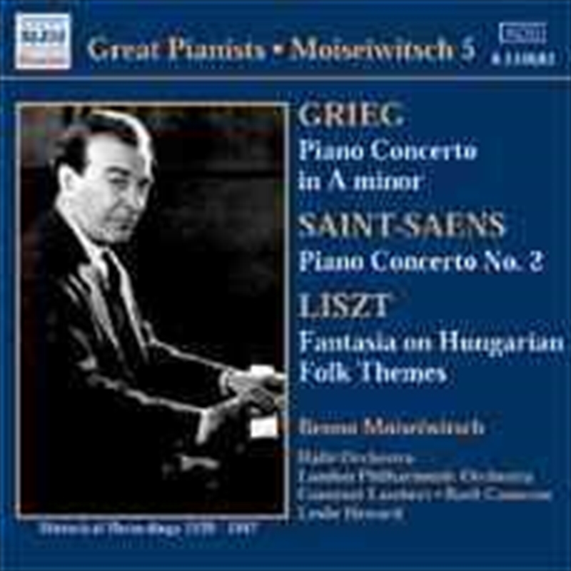 Great Pianists: Moiseiwitsch 5/Product Detail/Classical