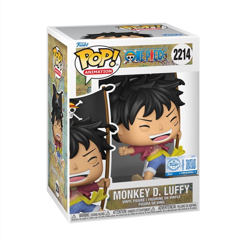 One Piece - Luffy D. Luffy (with Flag) Pop! Vinyl [RS]/Product Detail/TV