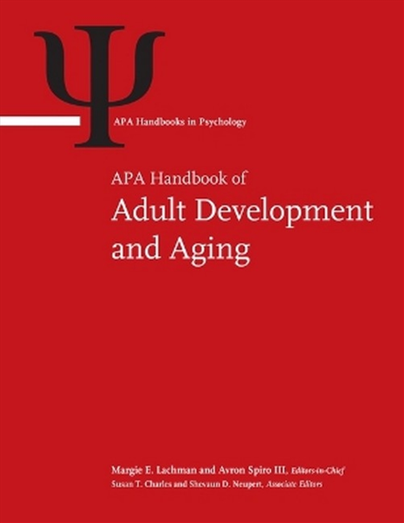 Apa Handbook Of Adult Development And Aging Volume 1/Product Detail/Psychology