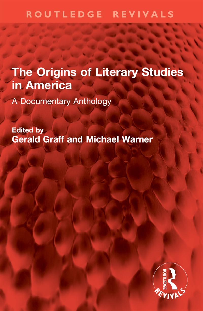The Origins of Literary Studies in America/Product Detail/Literature & Poetry