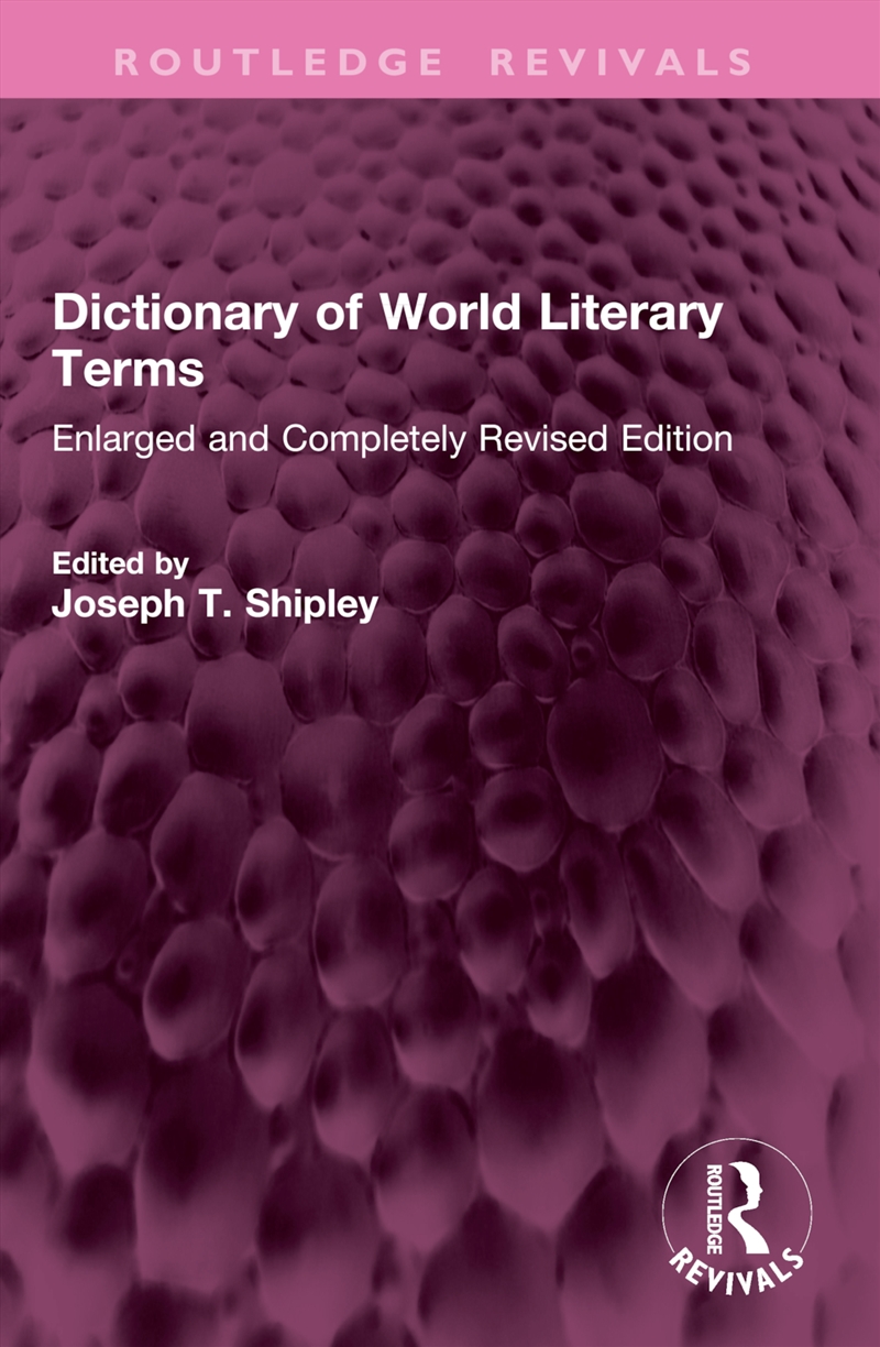 Dictionary of World Literary Terms/Product Detail/Language & Linguistics