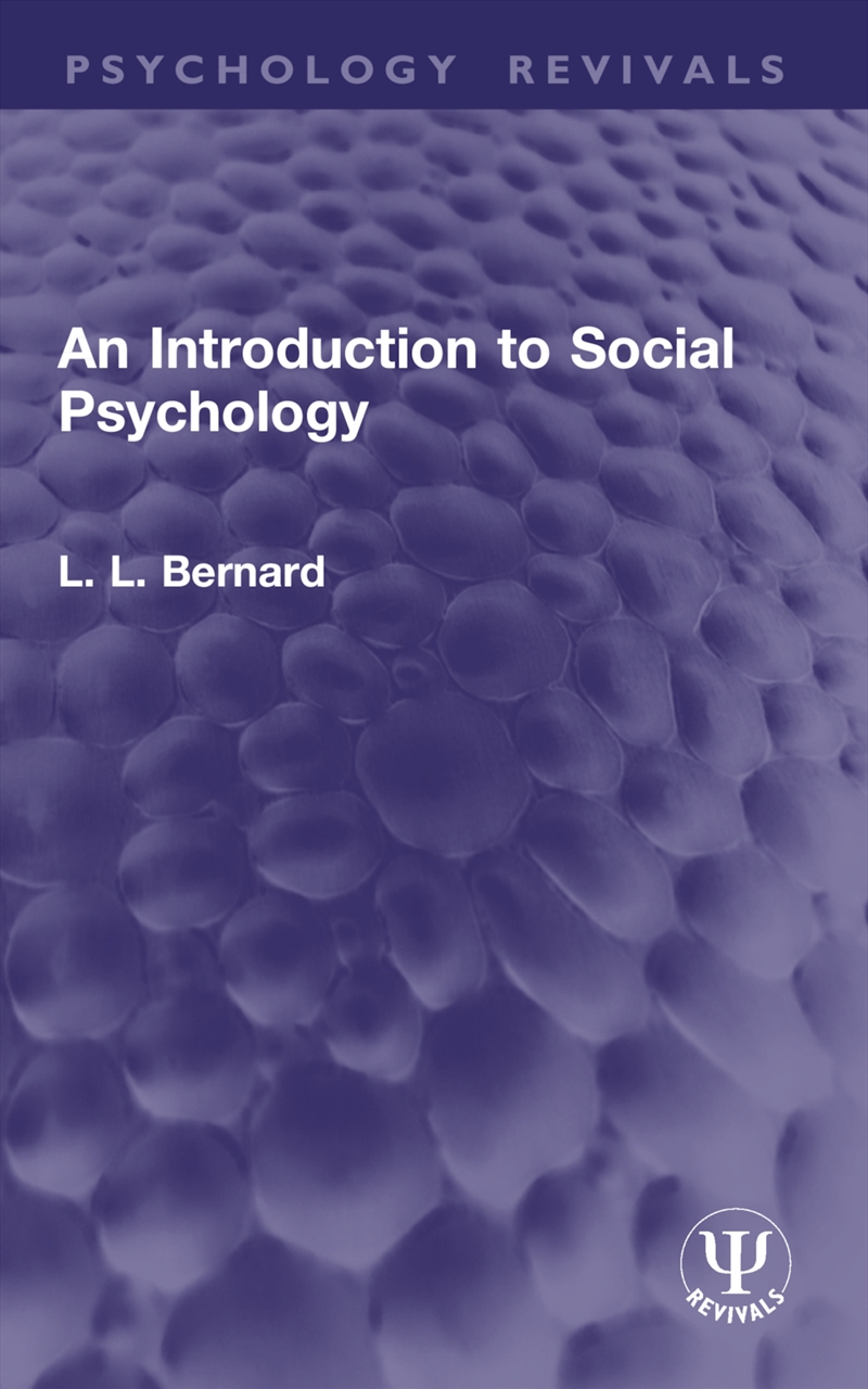 An Introduction to Social Psychology/Product Detail/Psychology