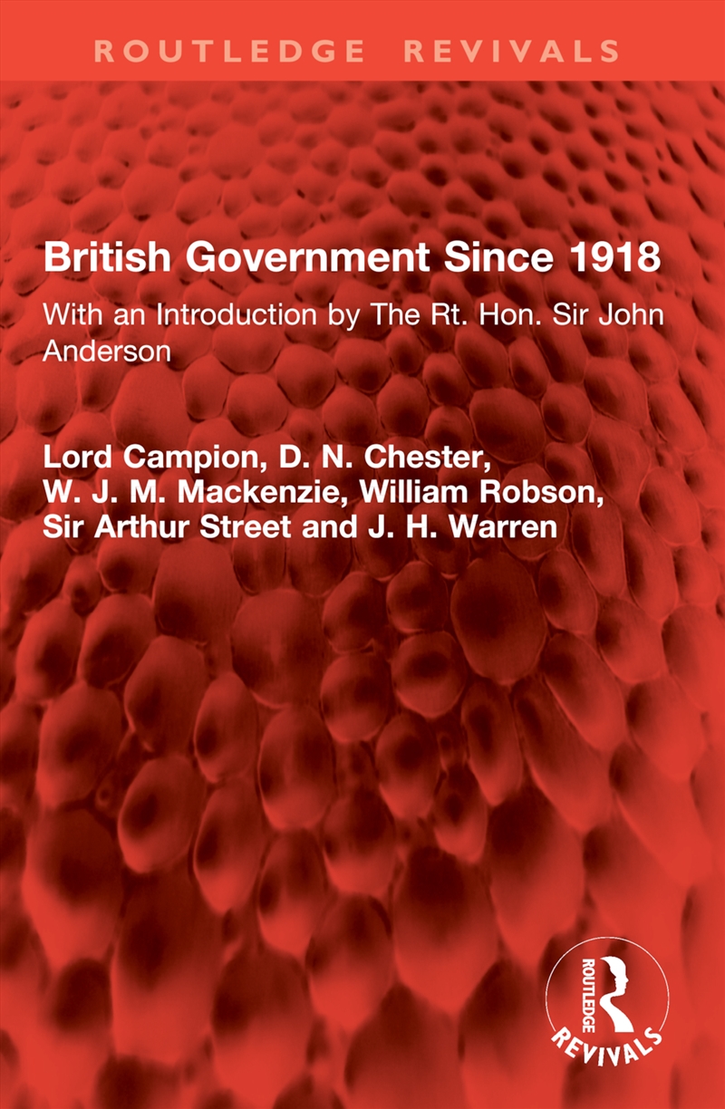 British Government Since 1918/Product Detail/Politics & Government