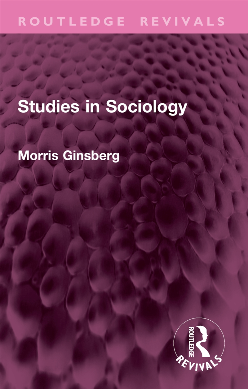 Studies in Sociology/Product Detail/Society & Culture