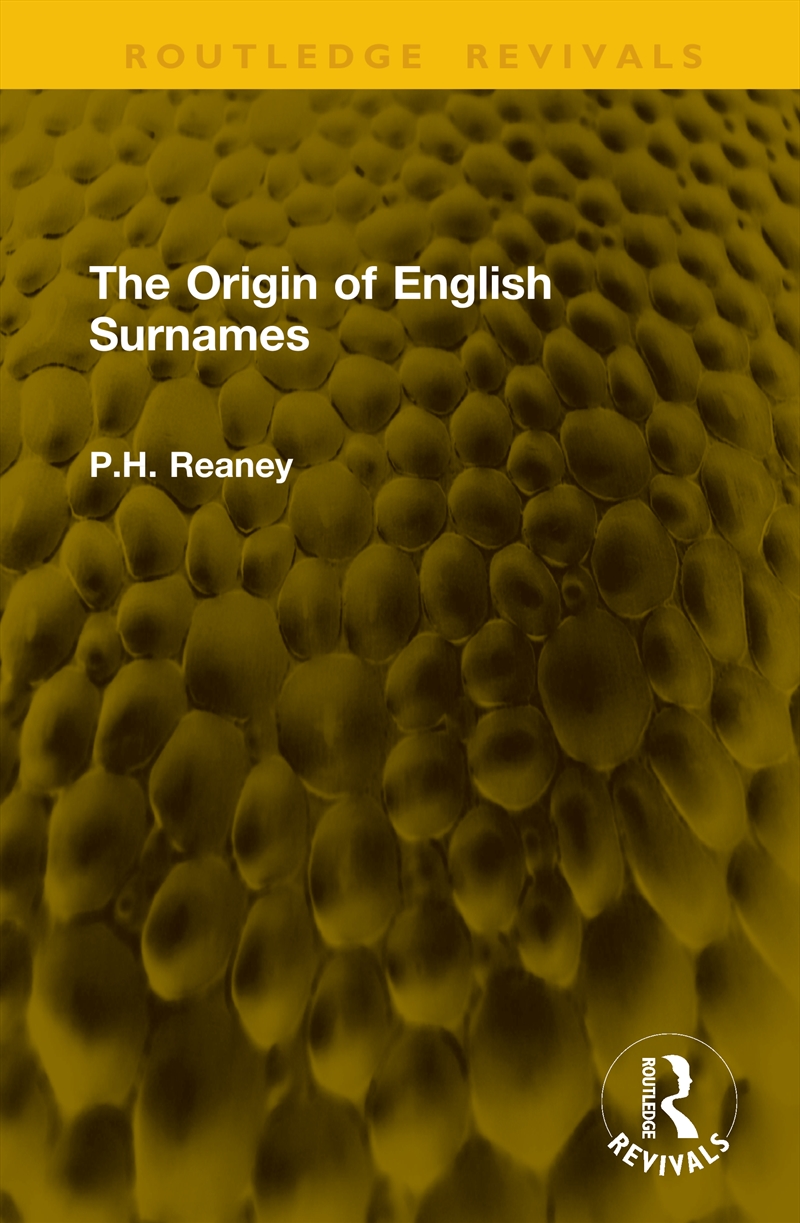 The Origin of English Surnames/Product Detail/Language & Linguistics