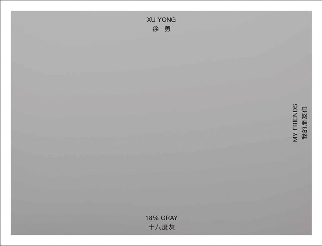 Xu Yong: 18% Gray / My Friends/Product Detail/Photography