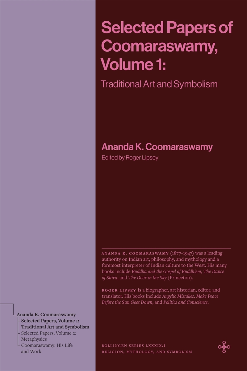 Selected Papers of Coomaraswamy, Volume 1/Product Detail/Reading