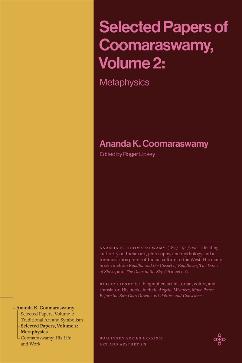 Selected Papers of Coomaraswamy, Volume 2/Product Detail/Reading