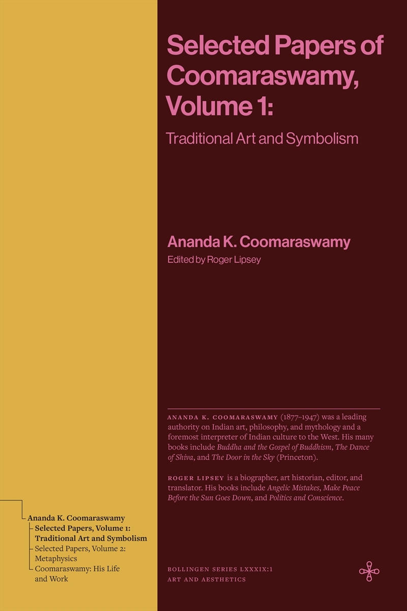 Selected Papers of Coomaraswamy, Volume 1/Product Detail/Reading