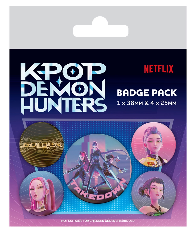 KPop Demon Hunters - Huntrix Songs - Badge Mixed 5 Pack/Product Detail/Buttons & Pins
